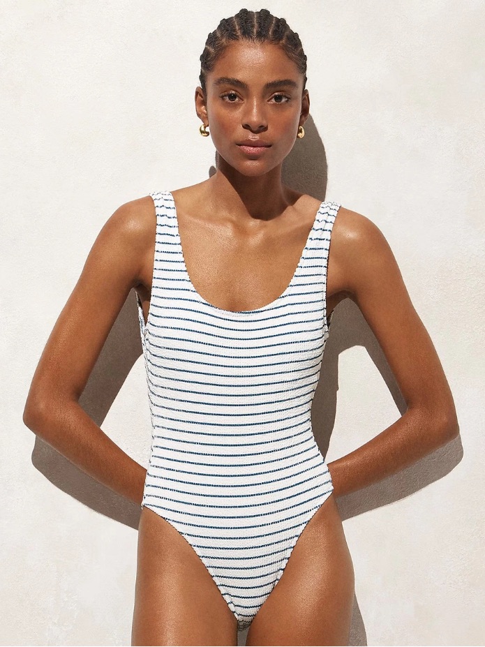 J Crew Swim 8 One-Piece Swimsuit White